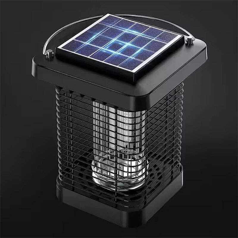 Solar Powered Bug Zapper EM02 Portable Outdoor Mosquito Killer Lamp High Voltage Electric Insect Rep