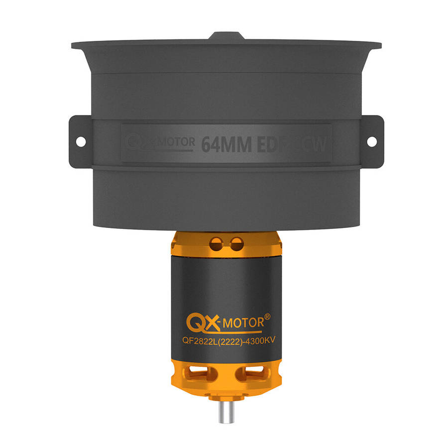 CW - QX-Motor 64mm 12-Blade Ducted Fan EDF Unit CW/CCW With QF2822 2100KV 2300KV 3300KV 4300KV Brush