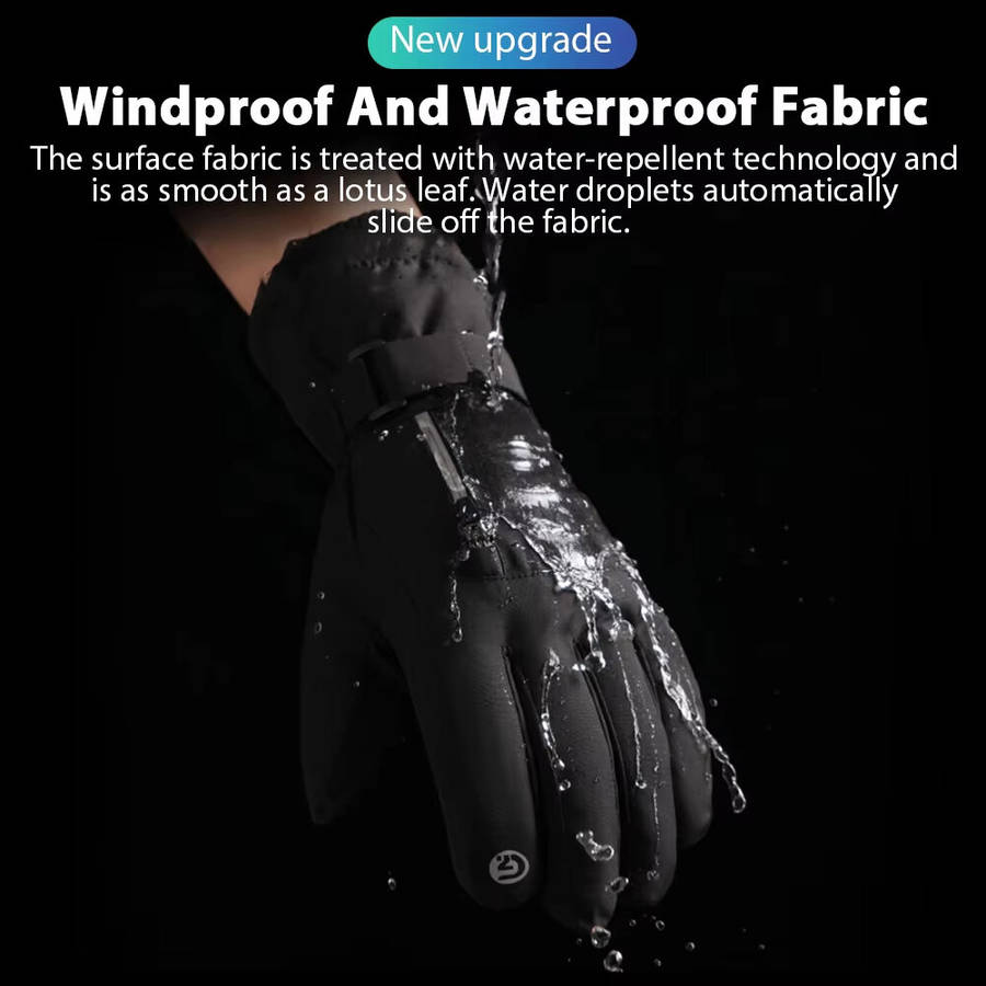XL - TENGOO Touch Screen Winter Gloves Waterproof Outdoor Sports Cycling Running Motorcycle Ski Flee