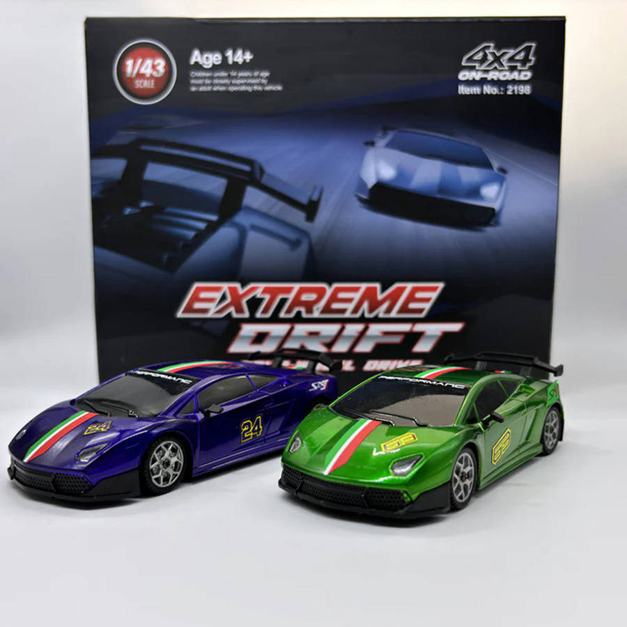 Purple - HBX 2198 RTR 1/43 2.4G 4WD Mini RC Car Gyro Race LED Light Full Proportional Remote Control