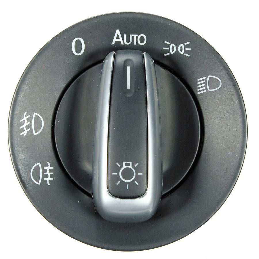Chrome Headlight Switch Fog Light Switch With Auto Function 5Nd941431B For Vw