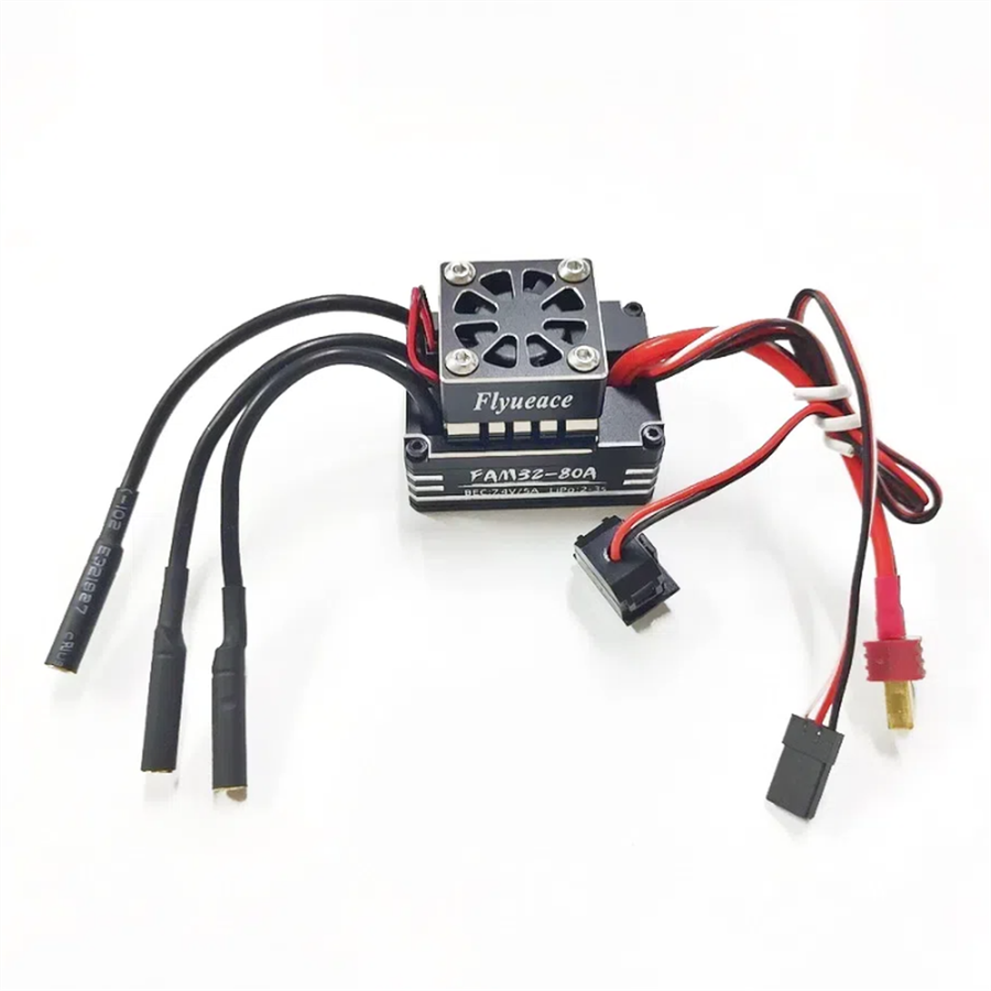 Black - FLYUEACE 3548 1200KV Brushless Motor 80A ESC Combo for 1/10 Rock Crawler Climbing Truck RC C
