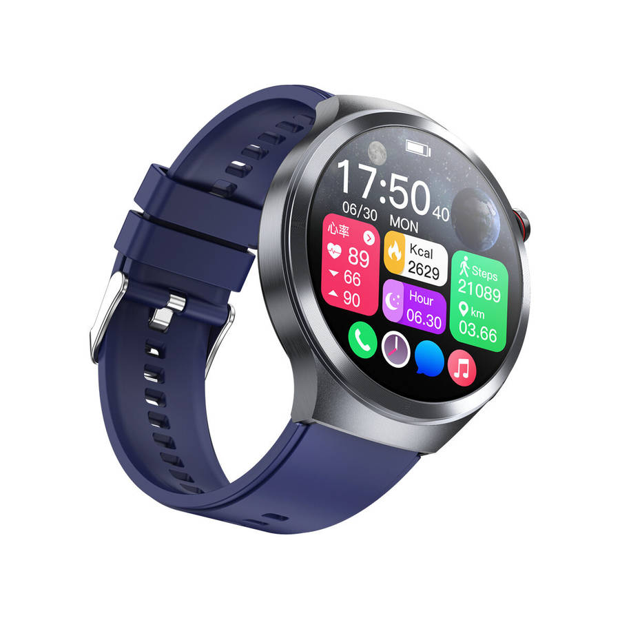 Blue - ET475 1.73-inch AMOLED Display ECG Micro Examination NFC Alipay AI Diagnosis bluetooth Call H