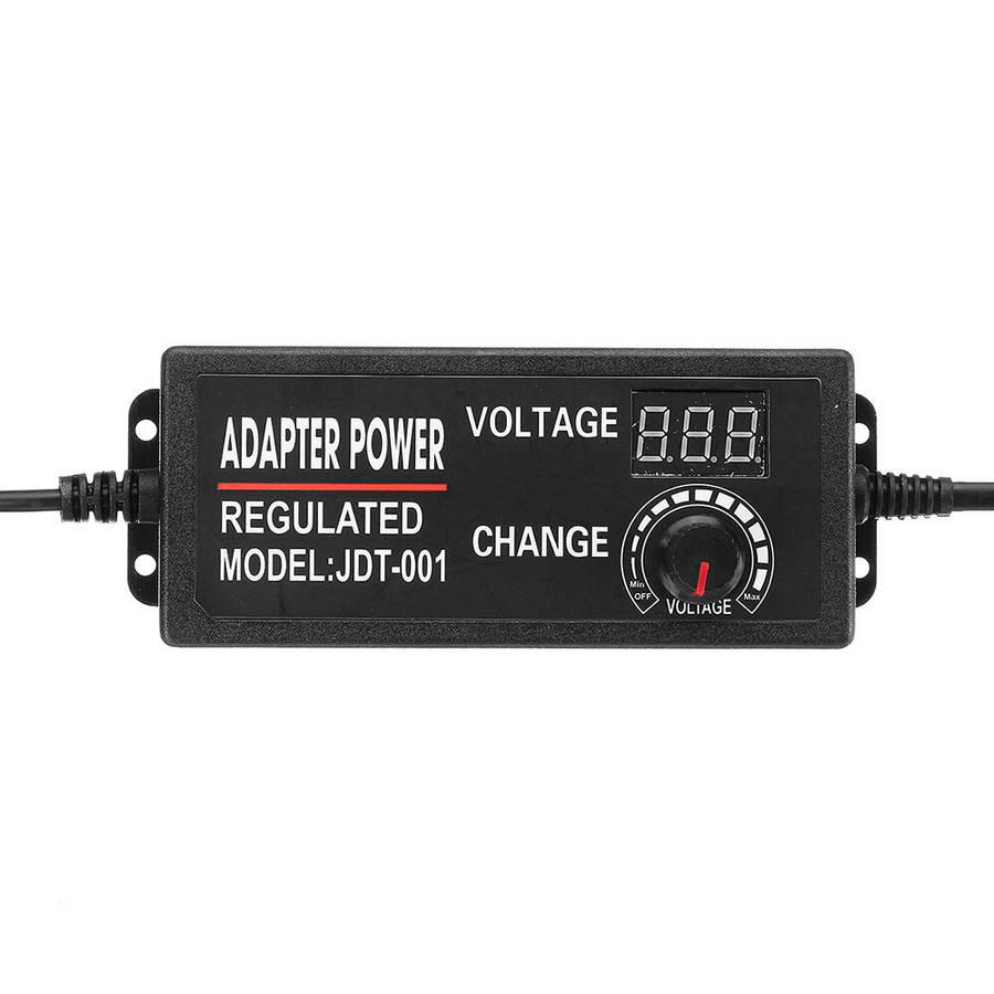 UK Plug - Excellway Adjustable AC To DC Power Supply 9V 12V 15V 18V 24V 3A 72W Power Supply Adapter