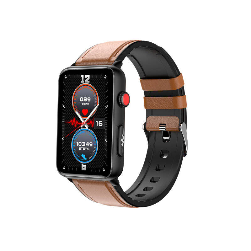 Blue - ET620 1.57 inch HD Screen Non-invasive Blood Glucose HRV Tracking ECG bluetooth Call Heart Ra