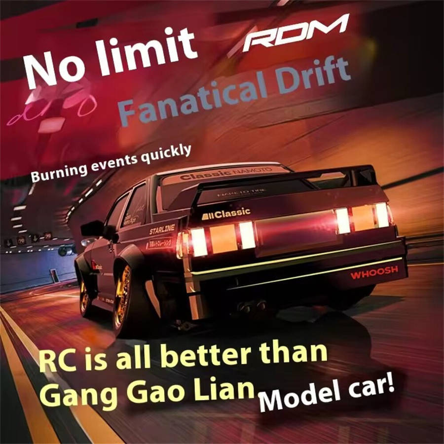 Black - KAMTOM DC162A RTR 1/16 2.4G 4WD 50km/h Drift RC Car ESP Gyro Mini Race LED Light High Speed