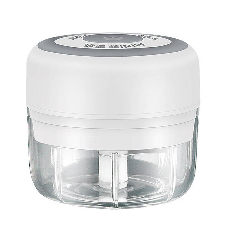 White - 100ml Wireless Electric Garlic Masher Press Stirrer Chopper Rechargeable Onion Multi-functio