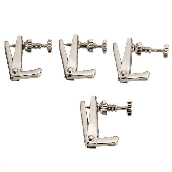 8 Pcs String Adjuster Sliver Copper Fine Tuner For 3/4-4/4 Violin