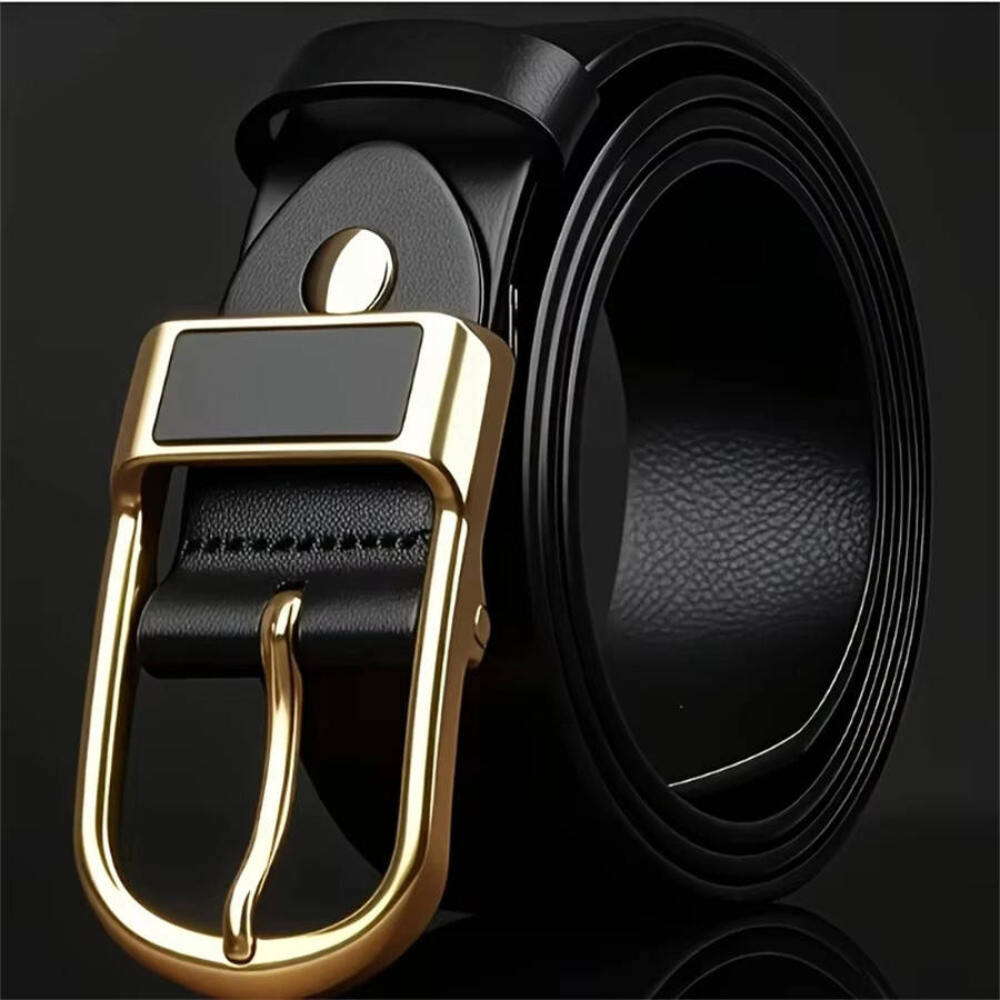 120cm - 110-130cm Men's Casual Belt with Alloy Buckle 3.3cm Wide Simple Convenient Business Casual P