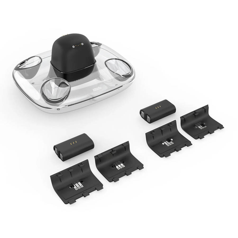 Black - 8Bitdo for Xbox Dual Charging Dock Wireless Controller Charger Station with Magnetic Secure
