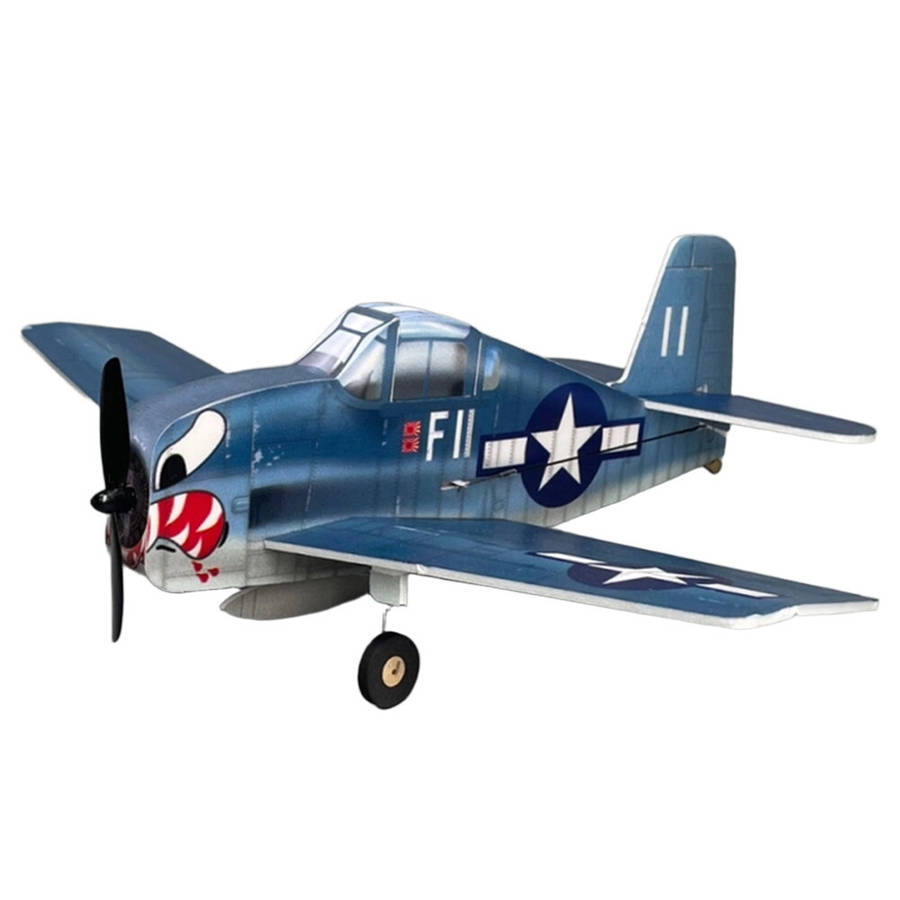 KIT + Motor - MinimumRC F6F Hellcat Q-series 320mm Wingspan 2.4GHz 4CH Gyro Stabilization Micro Figh