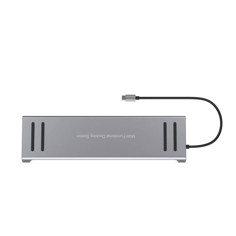 13 in 1 USB C Docking Station Network Hub with VGA PD 3.0 USB-C RJ45 10/100Mbps Laptop Stand for Mac