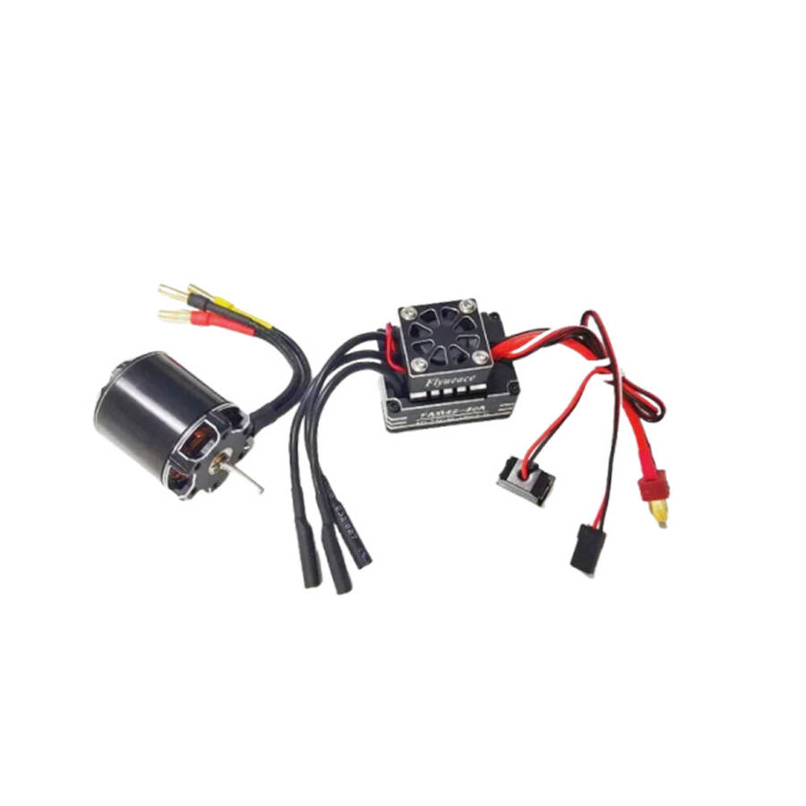 Black - FLYUEACE 3548 1200KV Brushless Motor 80A ESC Combo for 1/10 Rock Crawler Climbing Truck RC C