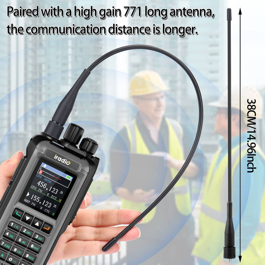 Grey - Iradio UV-99 20W Walkie Talkie Air Multi Band High Power FM NOAA 1024CH Wireless Copy Frequen