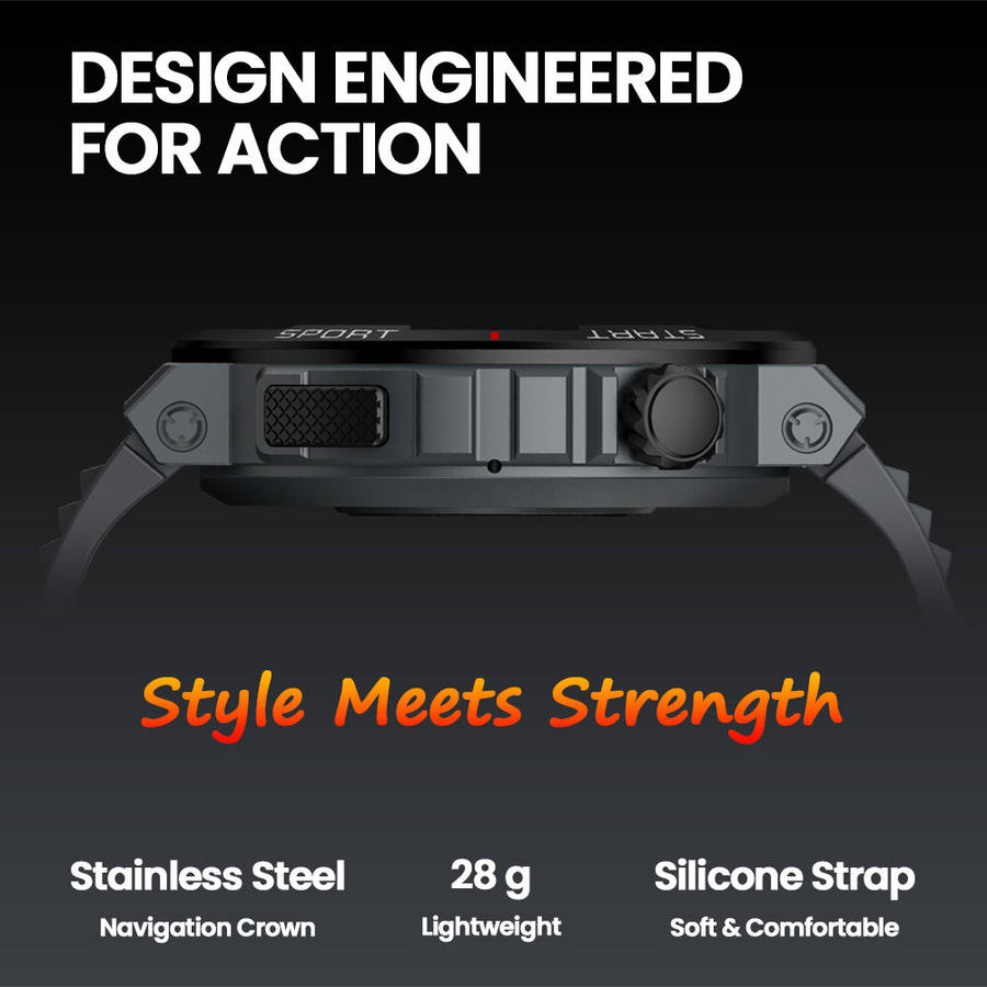 Red - [2024 World Premiere]Zeblaze Ares 3 Plus 1.43 inch AMOLED Stainless Steel Navigation Crown IP6