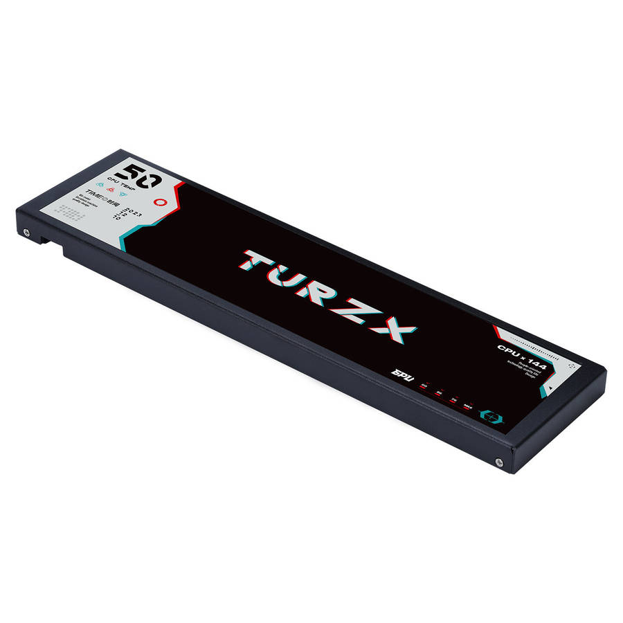 White - Turing Smart Display 9.2-inch IPS Sub-screen Chassis Long Computer Monitoring Data USB Type-