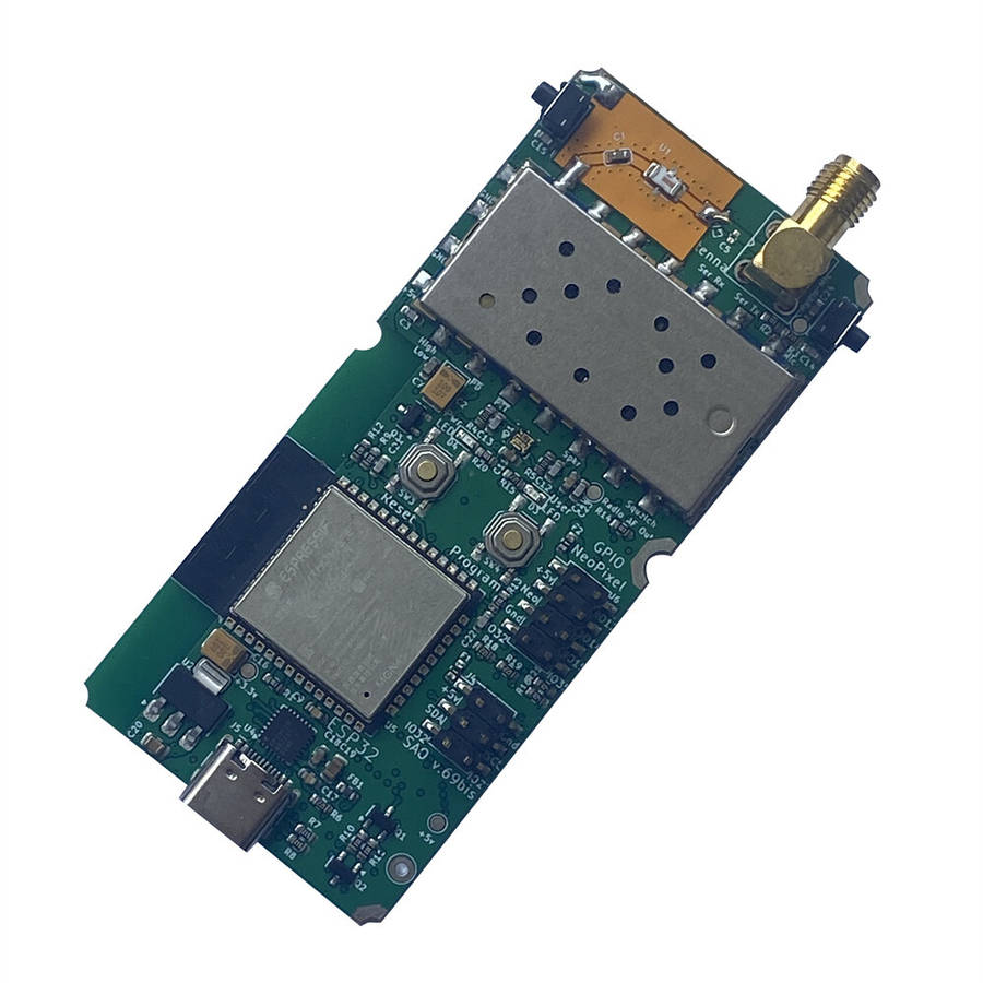 Black - KV4P HT V2.0d UHF Ham Radio Transceiver Kit USB-C Powered Android Compatible Compact Design