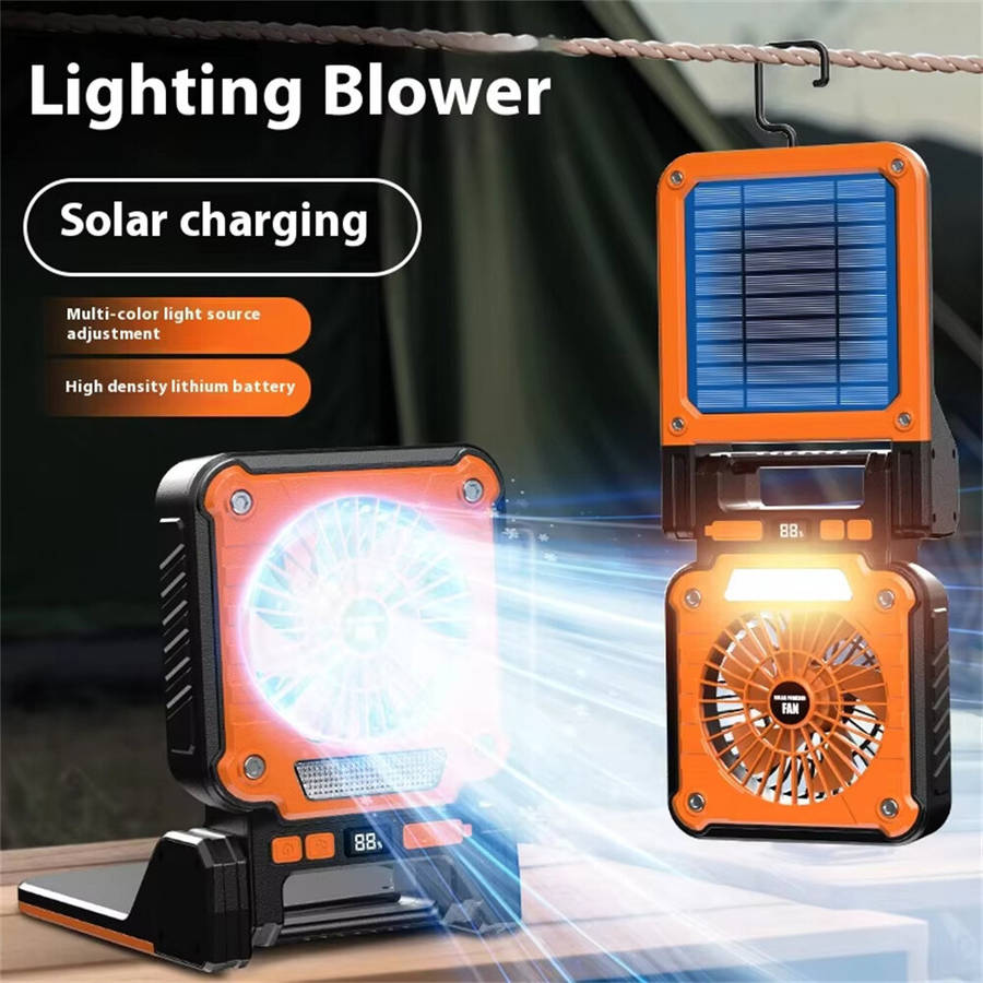 Green - IPRee Solar Outdoor Fan Camping Light Portable Usb Tent Lighting LED Multifunction Camping S
