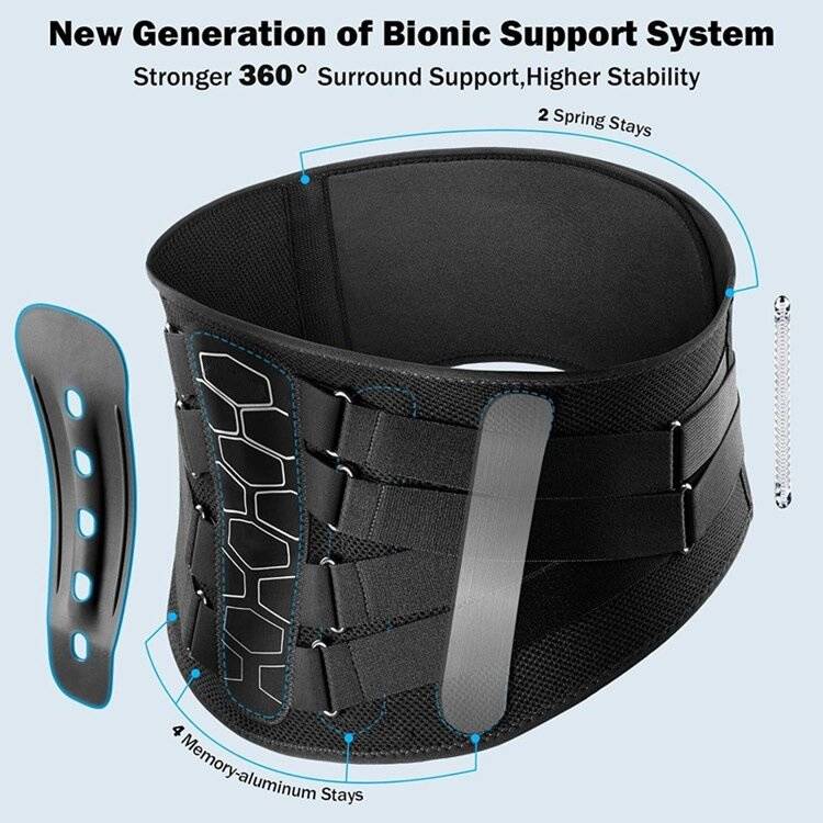 XL - Sport Belt Comfort Anti-Skid Ergonomic Design Waist Spine Protection for Herniated Discs Sciati