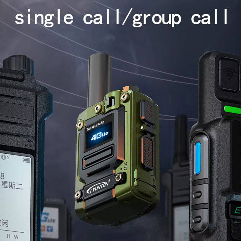Without SIM Card - Lyunton K300 Global Walkie Talkie 4G LTE 6800mAh Battery Type-C Charge Europe Ver