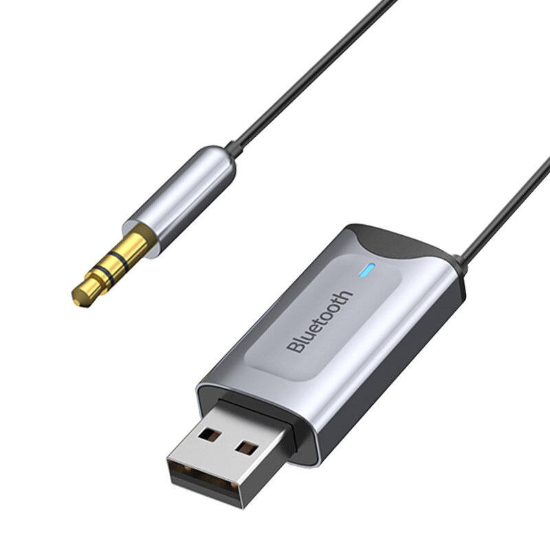 MnnWuu AUX USB bluetooth 5.3 Music Receiver Adapter Dongle 3.5mm Jack SBC AAC Audio CVC Noise Cancel