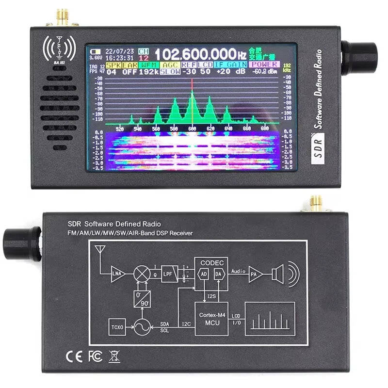 Black - SDR-101 SDR Radio DSP Digital Demodulation Aluminium Alloy Digital Radio CW/AM/SSB/FM/WFM Ra