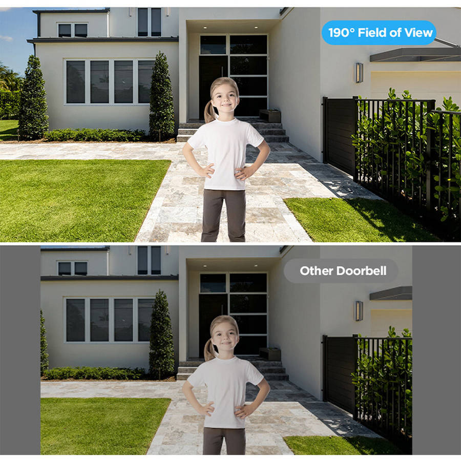 MR12 4MP WiFi Battery Video Doorbell Dual Camera 5200mAh Rechargeable Battery PIR Motion Detection T