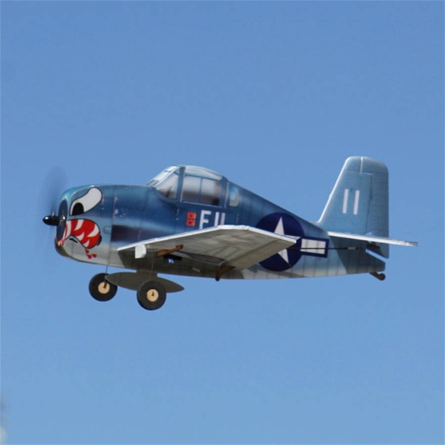 KIT + Motor - MinimumRC F6F Hellcat Q-series 320mm Wingspan 2.4GHz 4CH Gyro Stabilization Micro Figh