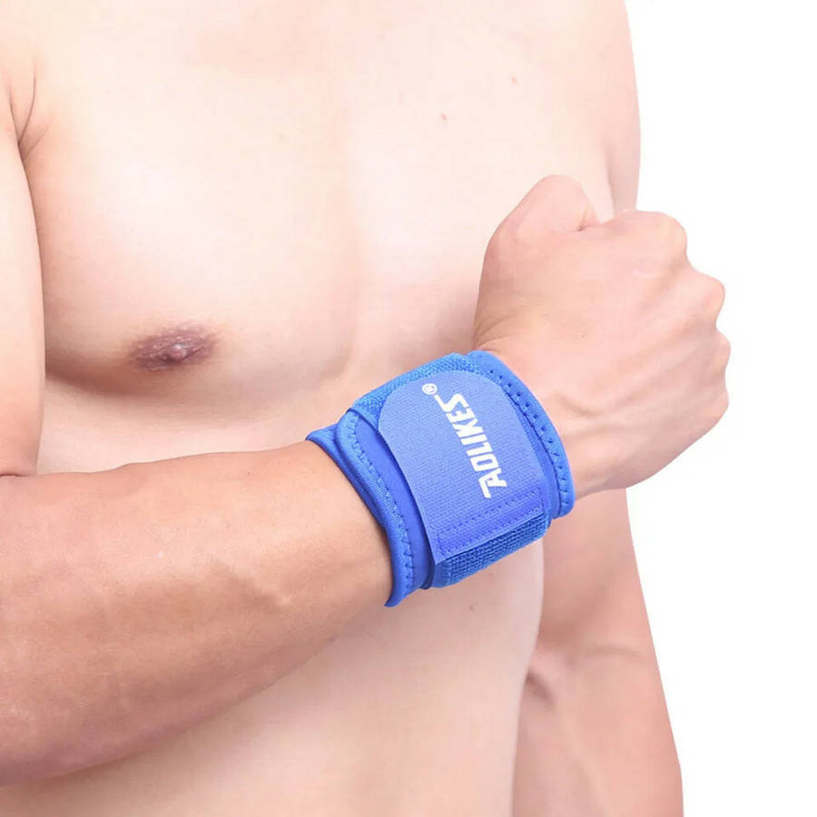 Blue - AOLIKES 1PCS Protective Hand Support Highly Elastic Adjustable Wrist Straps for Outdoors Bask