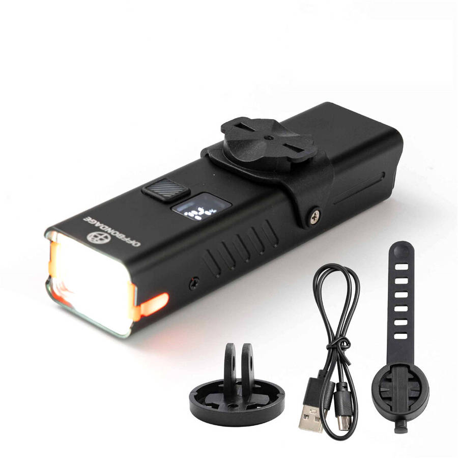 B19 Digital Display - OFFBONDAGE 350LM Bicycle Headlight Digital Display Power Lightweight Waterproo
