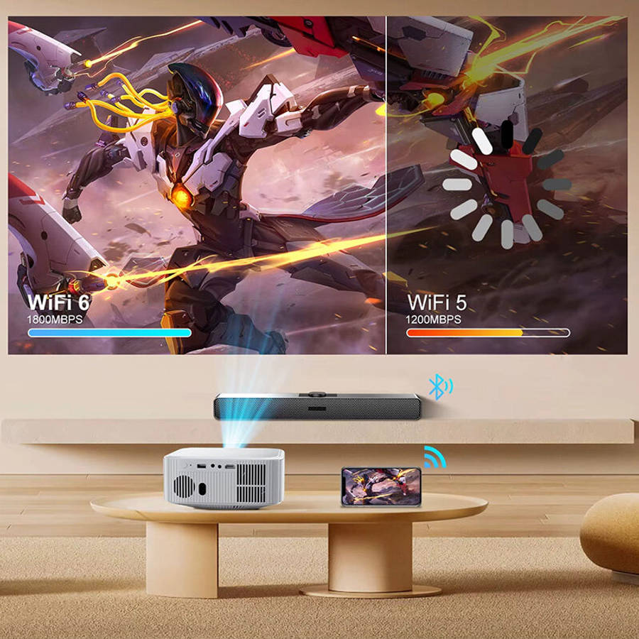 EU Plug - [Netflix Officially] Salange P92MAX Smart Projector Android 13 Licensed 12000 Lumens 1080P
