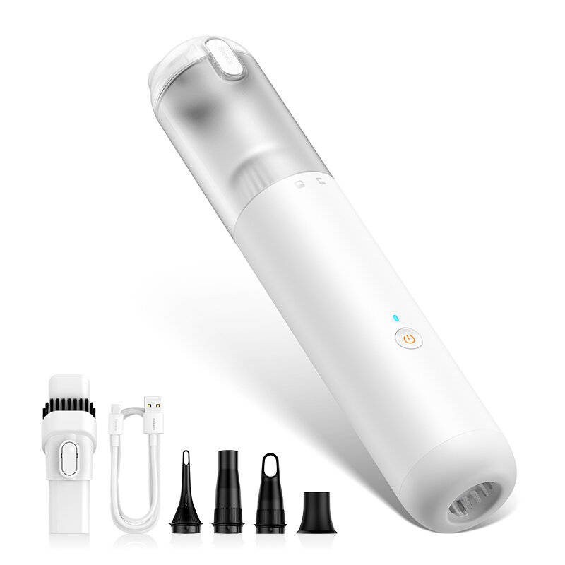 Black - Baseus 4 in1 12000Pa Car Vacuum Cleaner Air Pump Cordless Vacuum Cleaner Mini Portable Vacuu
