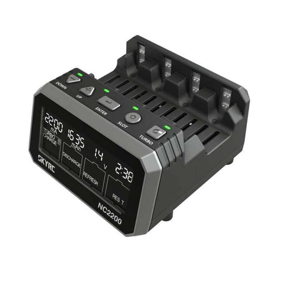 UK Plug - SKYRC NC2200 DC 12V 2A AA AAA NiMH/NiCD Multi-function Charger