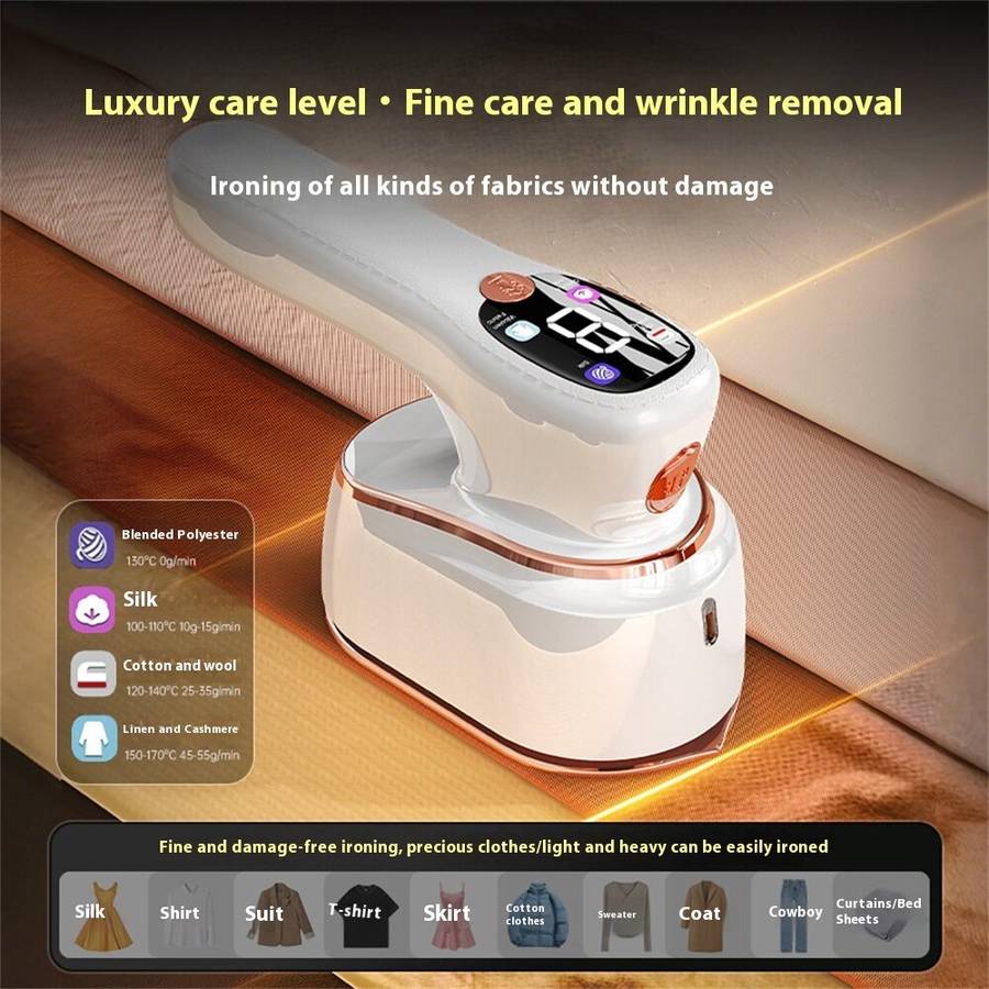 EU Plug - Tevorex Portable Ai Smart LED Digital Display Handheld Steam Iron Home Travel Portable Ste
