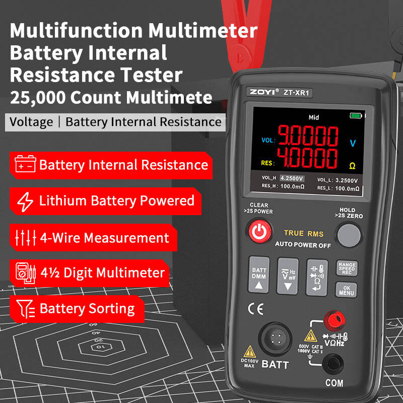 #A - 2in1 ZOYI ZT-XR1 Battery Internal Resistance Meter Multimeter 25000 Counts Test Capacitance/Dio