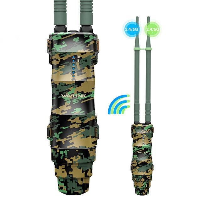 Camouflages - WAVLINK AC1200 Dual Band Outdoors Router 200M Long Range Access Point WiFi Extender wi