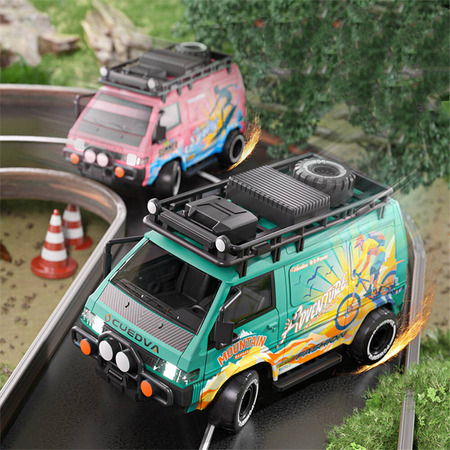 Green - DLK 585-132 RTR 1/24 2.4G 4WD RC Car Sport Mini Bus Drift Off-Road Simulation Camping Van LE