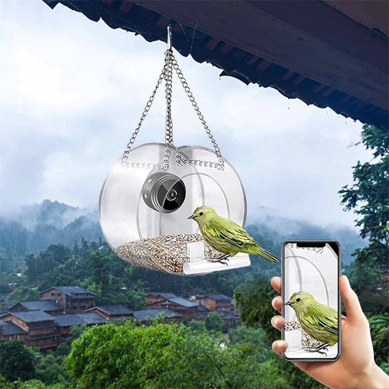 Type A - ZANLURE Smart Identify Bird Feeder Camera 1080P HD Video Recording Outdoor Hanging Real-tim