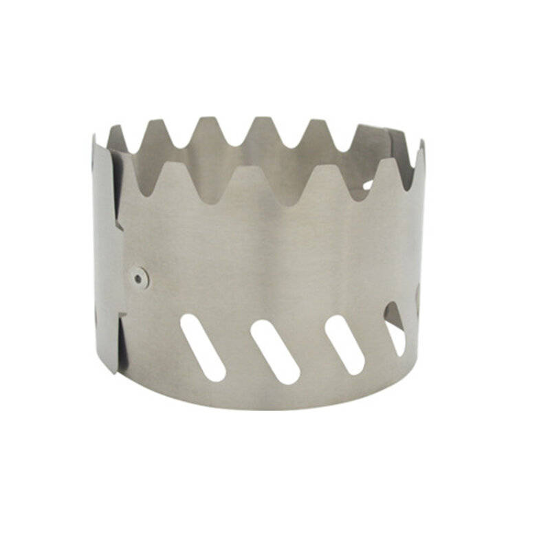 Silver - IPRee Portable Titanium Gas Stove Wind Shield Ultralight Alcohol Stove Windscreen Holder Wi