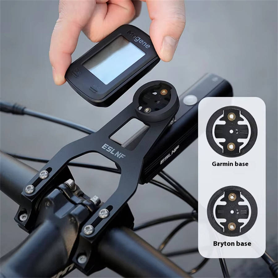 Black - ESLNF Bicycle Computer Holder Stainless Steel Outdoor Sports Camera Base Stopwatch Extension