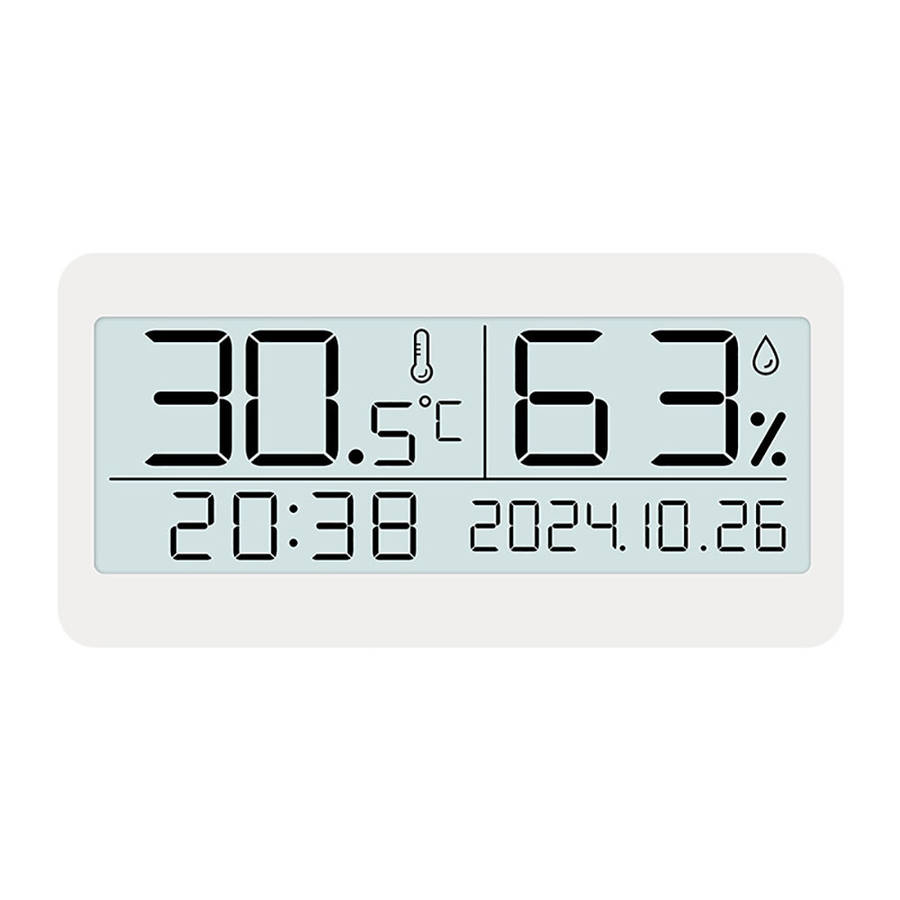#B - Magnetic Suction LED Simple Clock Back Light Desktop Clock Temperature And Humidity Alarm Clock