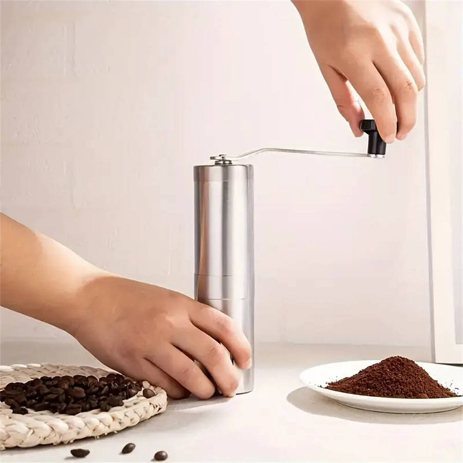Silver - IPRee Grinder Machine Manual Coffee Grinder for Home Kitchen Multifunctional Coffee Bean Gr