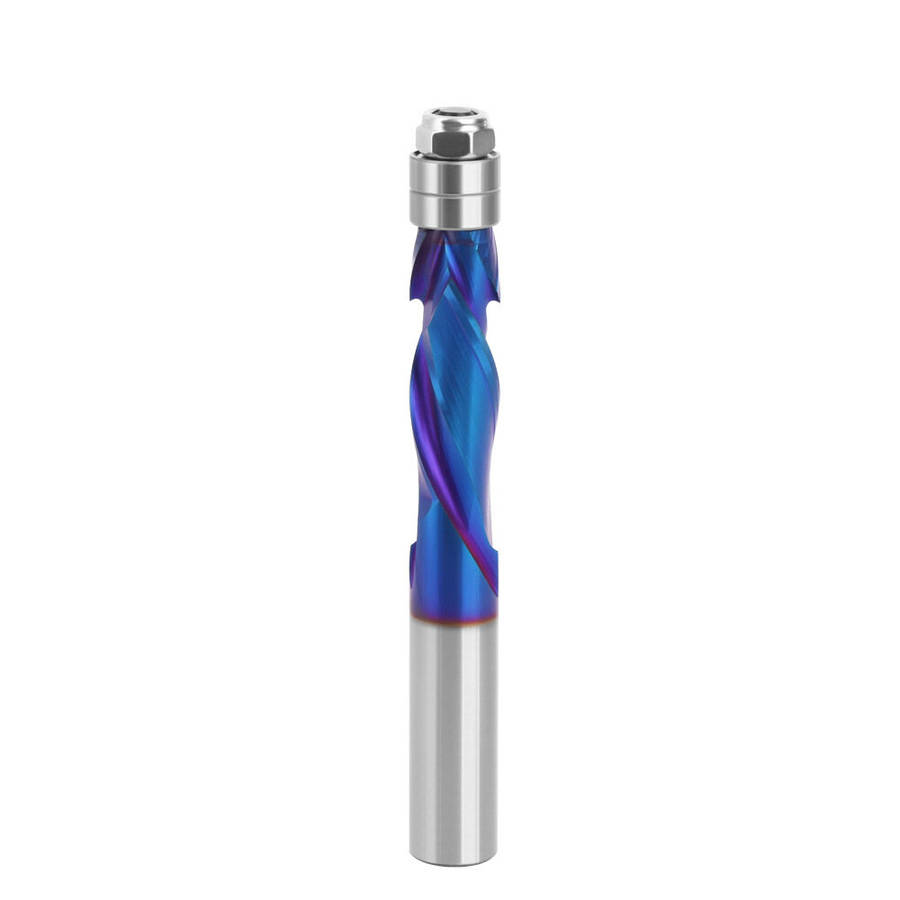 1/2 Shank - 1/2" Shank Woodworking YK20 Carbide CNC Router Bit Blue Coated Compression Flush Trim Mi
