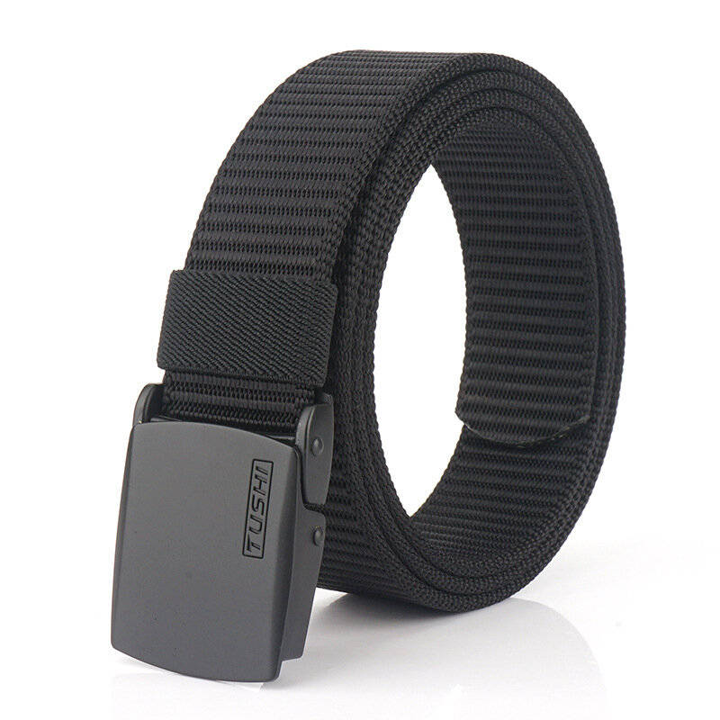 Black+Silver button - High-Quality Breathable Tactical Belt Military Nylon Waist Support Strap Sport
