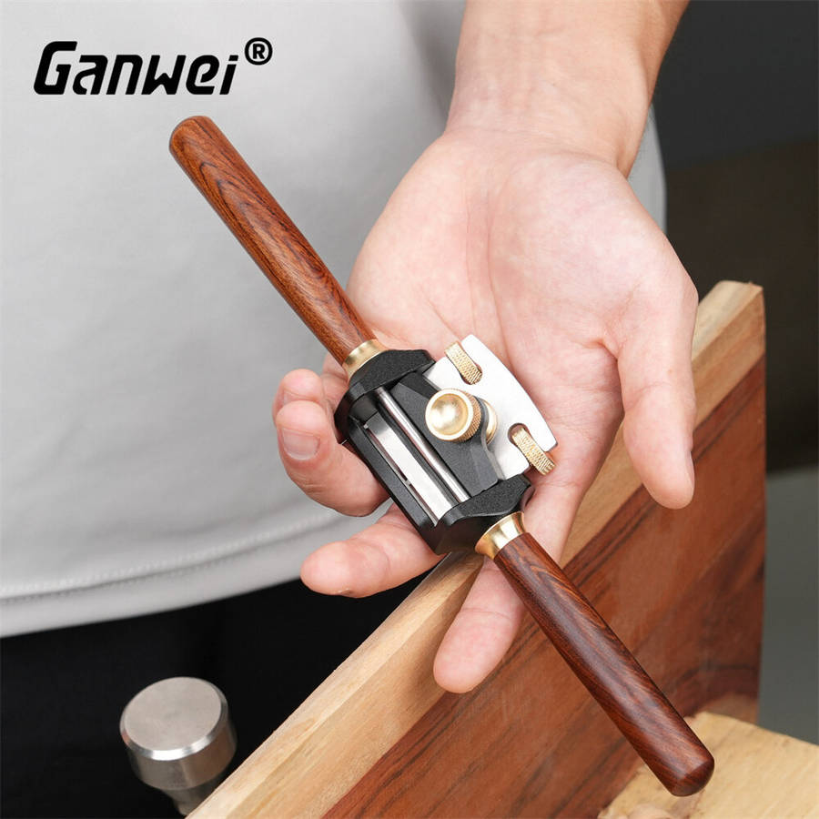 #A - GANWEI Mini Hand Plane MG0-000-0171 42mm Blade Woodworking Tool Aluminum Alloy Body Rosewood Ha