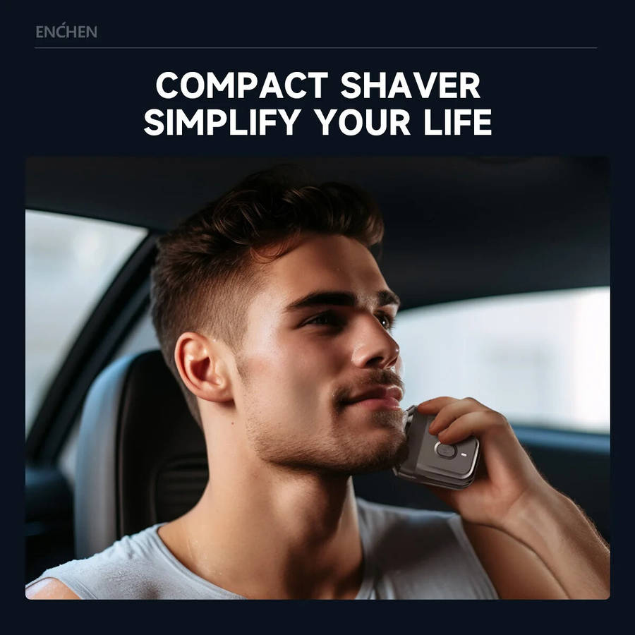 Black - ENCHEN MINI6 Electric Shaver Double-Headed Mini Magnet Shaver Type-C Charging Quiet Washable