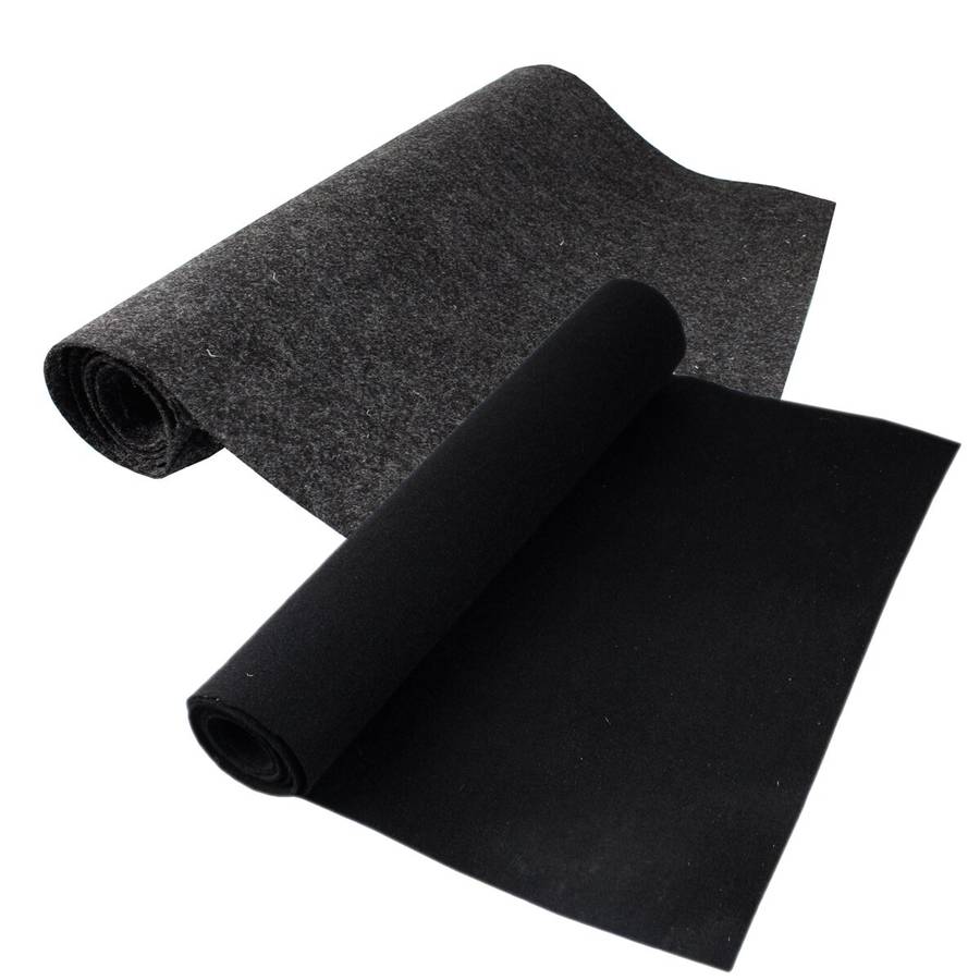 Black - 3x2m Non-slip Marine Carpet Floor Felt Boat Yacht Houseboat Deck Cab Bunk Car Mat Under Cabi