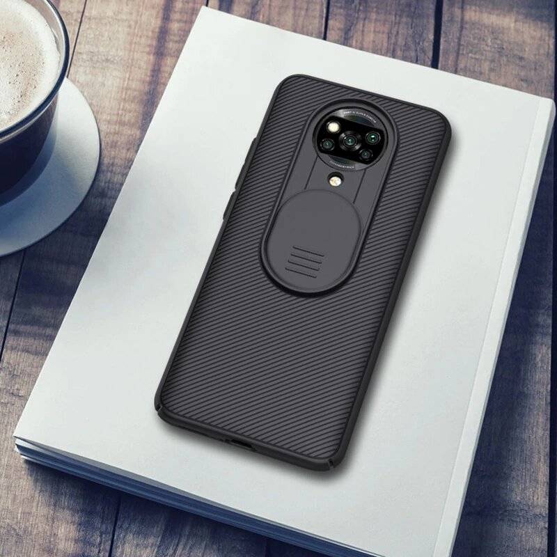 Nillkin For Poco X3 Pro /  Poco X3 Nfc Case Bumper With Slide Lens Cover Shockproof Anti-Scratch Tpu