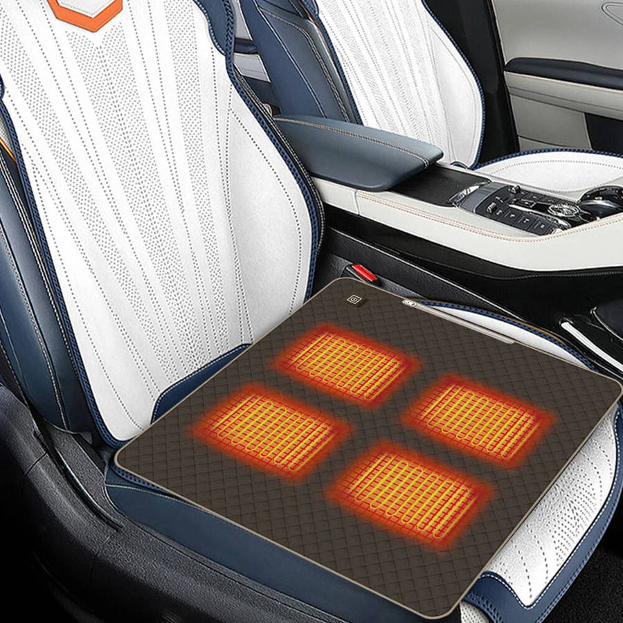 45*90cm - USB Heated Cushion Fast Heating 4 Heated Areas Camping Chair Heated Cushion 3 Adjustable T