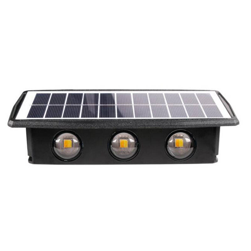 4 LED - LED Solar Wall Light Outdoor Up and Down Garden Lamp for Home Porch Fence Stairs Wall Backya